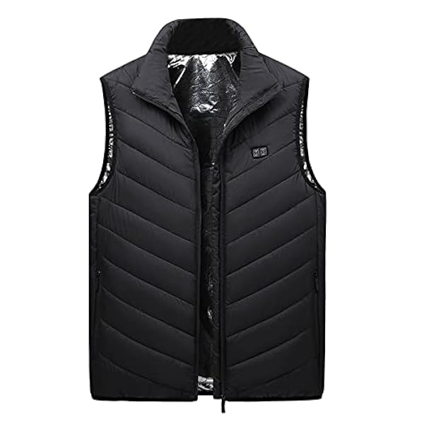 Verwarmd vest Unisex winter verwarmd vest USB-verwarmingsjack met 3 instelbare temperaturen Verwarmingsvest Power Bank Verwarmde jas Verwarmde vestjas voor wandelen Fietsen Jagen